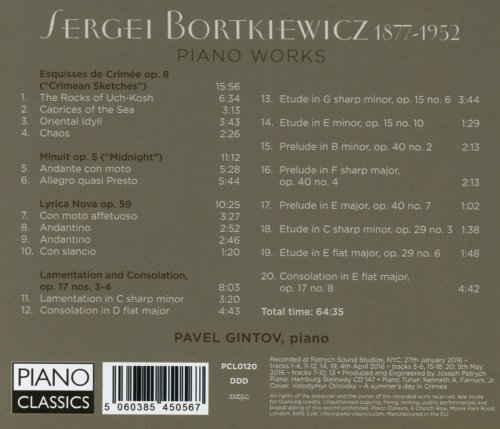 Pavel Gintov - Bortkiewicz: Piano Works (2017)