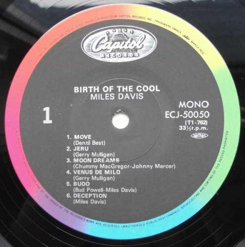 Miles Davis - Birth of the Cool (1980) LP