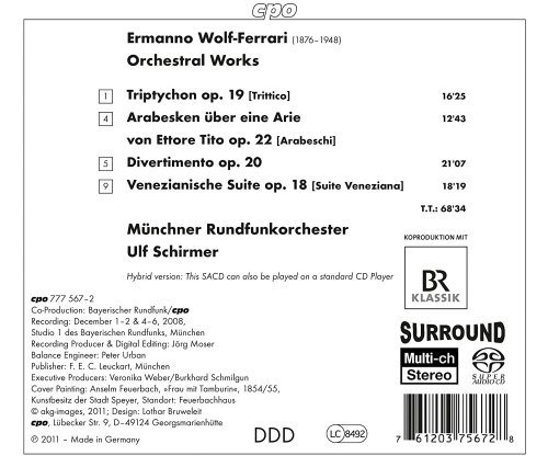 Münchner Rundfunkorchester, Ulf Schirmer - Wolf-Ferrari: Divertimento (2011)