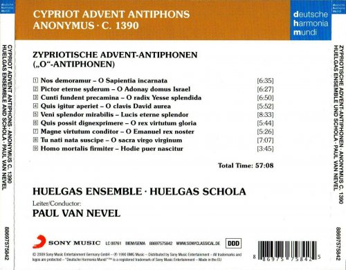 Huelgas Ensemble, Huelgas Schola, Paul Van Nevel - Cypriot Advent Antiphons: Anonymous c. 1390 (1989)