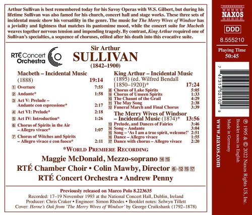 Margaret McDonald, RTE Chamber Choir, Andrew Penny, RTE Concert Orchestra - Sullivan: Incidental Music (2022)