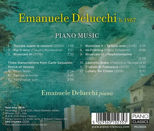 Emanuele Delucchi - Delucchi: Piano Music (2022) [Hi-Res]