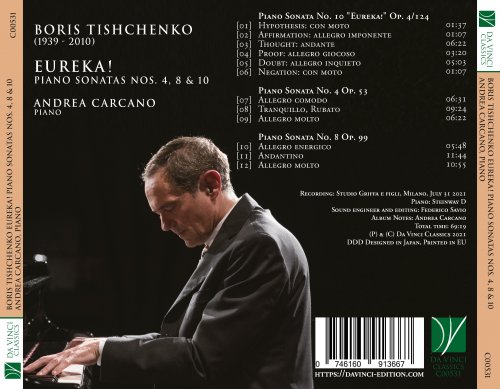 Andrea Carcano - Boris Tishchenko: Eureka! (Piano Sonatas Nos. 4, 8 & 10) (2022) [Hi-Res]