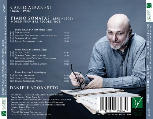 Daniele Adornetto - Carlo Albanesi: Piano Sonatas, 1893 - 1909 (World Premiere Recordings) (2022)
