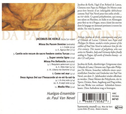 Huelgas Ensemble, Paul Van Nevel - de Kerle: Da Pacem Domine - Messes & Motets (2005)