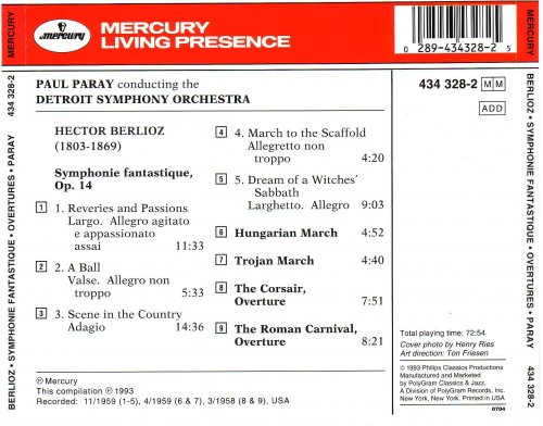 Detroit Symphony Orchestra, Paray - Berlioz: Symphonie Fantastique (1993)
