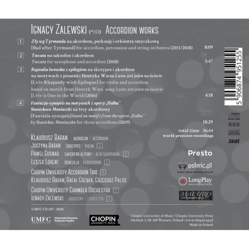 Chopin University Press - Ignacy Zalewski: Accordion Works (2022) Hi-Res
