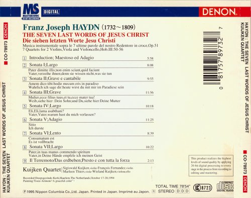 Kuijken Quartet - Haydn: The seven Last words of Jesus Christ / Die Sieben letzten Worte Jesu Christi (1995)