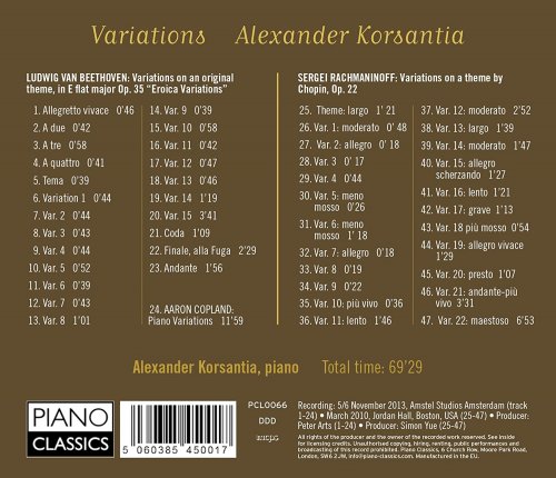 Alexander Korsantia - Variations: Beethoven, Rachmaninoff, Copland (2014)