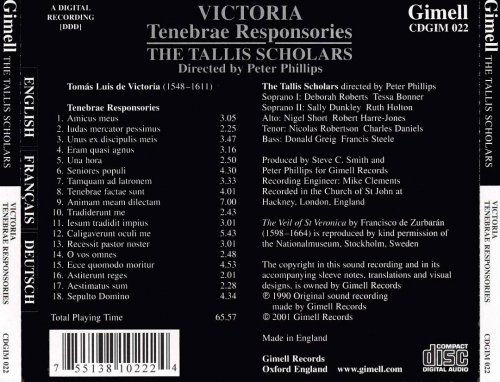 The Tallis Scholars, Peter Phillips - de Victoria: Tenebrae Responsories (2001)