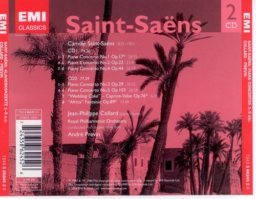 Jean-Philippe Collard, Andre Previn - Saint-Saens: Piano Concertos (1999) CD-Rip