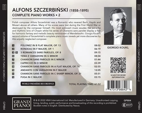 Giorgio Koukl - Szczerbiński: Complete Piano Works, Vol. 2 (2022) [Hi-Res]