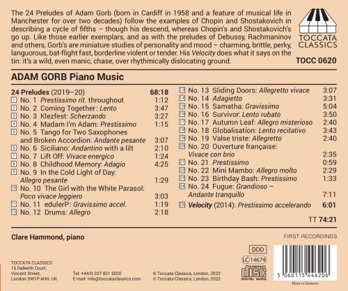 Clare Hammond - Adam Gorb: Piano Music (2022) [Hi-Res]