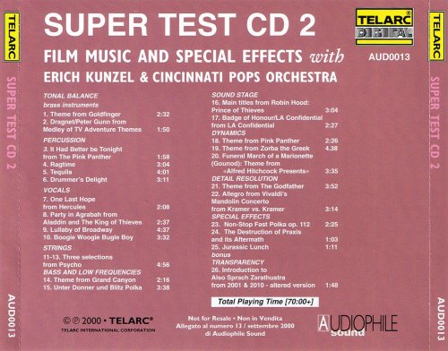 Erich Kunzel & Cincinnati Pops Orchestra - Film Music and Special Effects (2000)