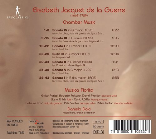 Musica Fiorita, Daniela Dolci - Jacquet de la Guerre: Chamber Music (2015)