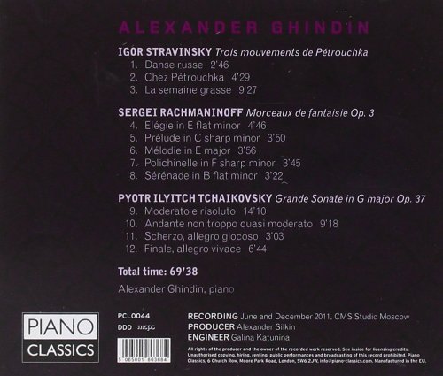 Alexander Ghindin - Stravinsky, Rachmaninoff, Tchaikovsky (2012)