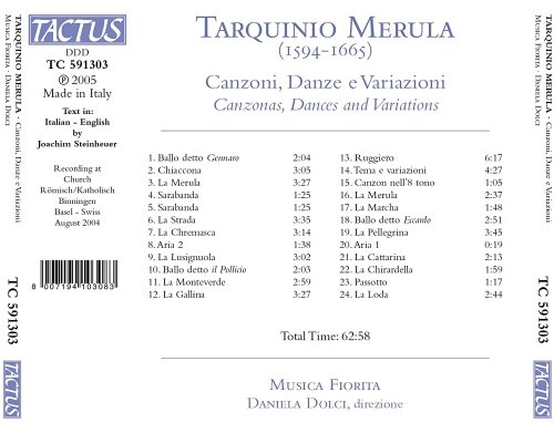 Musica Fiorita, Daniela Dolci - Merula: Canzoni, danze e variazioni (2005)