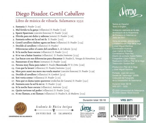 Juan Carlos de Mulder - Diego Pisador: Gentil Caballero (Libro de música de vihuela) (2012)