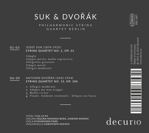 Philharmonic String Quartet Berlin - Suk & Dvorak (2022) [Hi-Res]