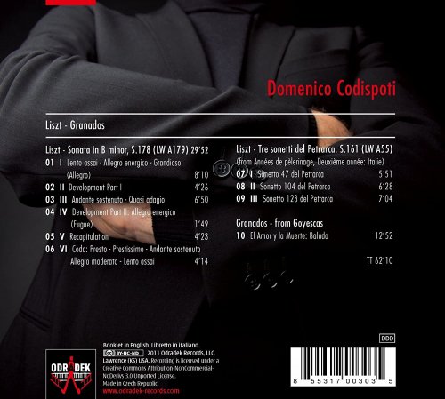 Domenico Codispoti - Liszt: Sonata in B minor; Tre Sonetti del Petraca - Granados: El Amor y la Muerte (2013)