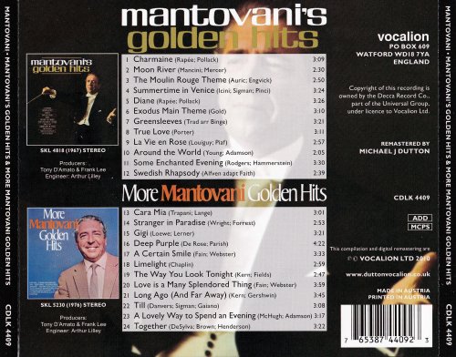 Mantovani - Mantovani's Golden Hits / More Mantovani Golden Hits (2010)