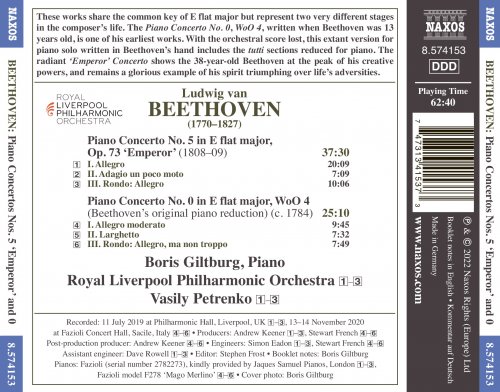 Boris Giltburg, Royal Liverpool - Beethoven: Piano Concertos Nos. 5 & 0 (2022)