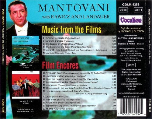 Mantovani - Music From The Films / Film Encores (2004)