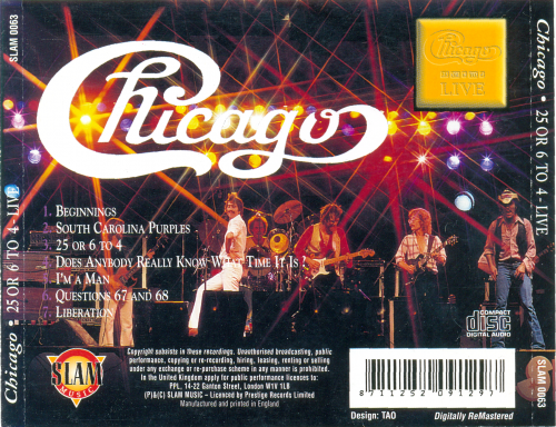 Chicago - 25 or 6 to 4 - Live (1996)