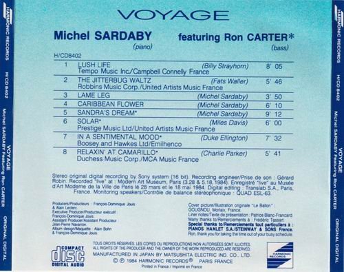 Michel Sardaby Featuring Ron Carter - Voyage (1984)