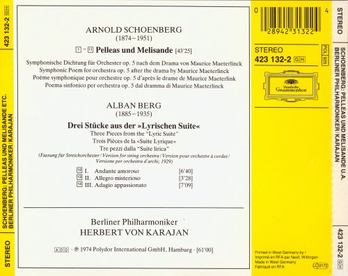 Berlin Philharmonic Orchestra, Herbert von Karajan - Schoenberg, Berg: Pelleas und Melisande, 3 Pieces (1985)