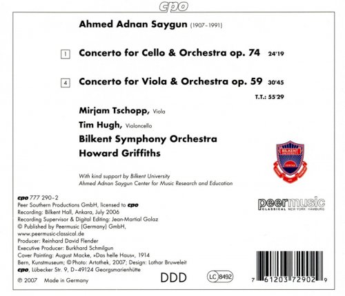 Tim Hugh, Mirjam Tschopp, Bilkent Symphony Orchestra, Howard Griffiths - Saygun: Cello Concerto / Viola Concerto (2007)