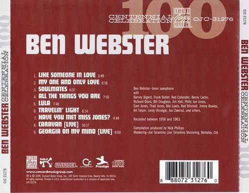 Ben Webster - Centennial Celebration (2009) 320 kbps+CD Rip