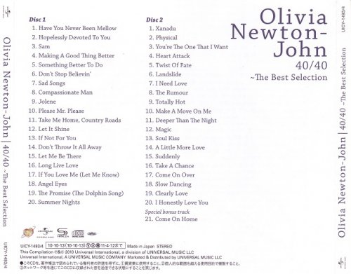 Olivia Newton-John - 40/40〜The Best Selection (2010)