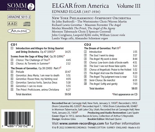 John Corigliano, William Lince, Laszlo Varg, J Spencer Cornwall - Elgar from America, Vol. 3 (2022) [Hi-Res]