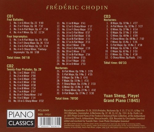 Yuan Sheng - Chopin: 4 Ballades, 4 Impromptus, 24 Preludes, Op. 28, 20 Nocturnes (2013)