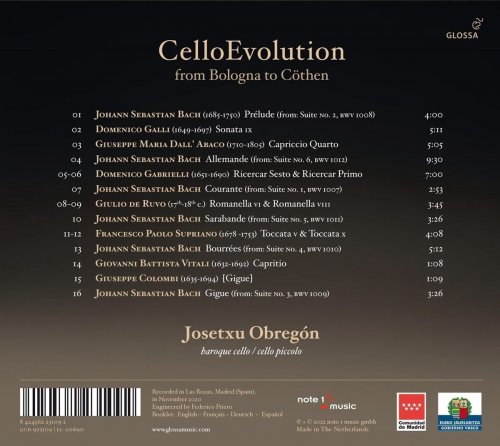 Josetxu Obregón - Celloevolution: From Bologna to Cöthen (2022) [Hi-Res]