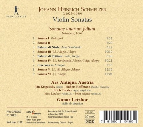 Gunar Letzbor - Schmelzer: Violin Sonatas (2022)