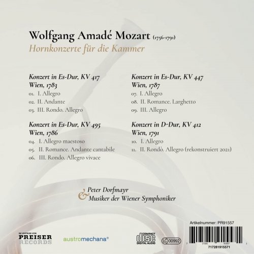 Peter Dorfmayr - Mozart Hornkonzerte (2022)