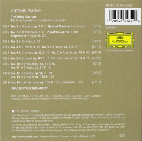 Prager Streichquartett - Dvorak: Complete String Quartets (1999) [9CD Box Set]