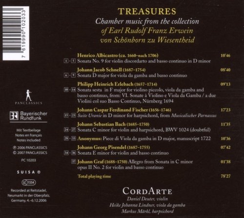 CordArte Ensemble, Daniel Deuter, Heike Johanna Lindner, Markus Markl - Treasures: Chamber Music from the Collection of Earl Rudolf Franz Erwein von Schonborn zu Wiesentheid (2008)