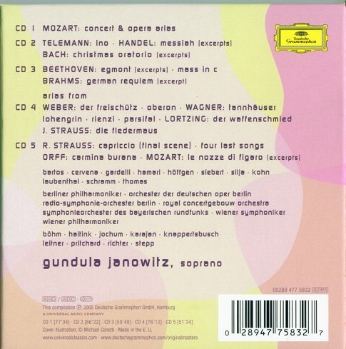 Gundula Janowitz - The Golden Voice (2006) [5CD Box Set]