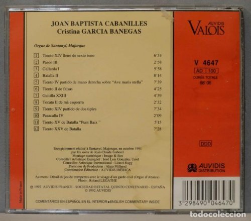 Cristina Garcia Banegas - Joan Baptista Cabanilles: El Organo Historico Espanol Vol.3 (1992)