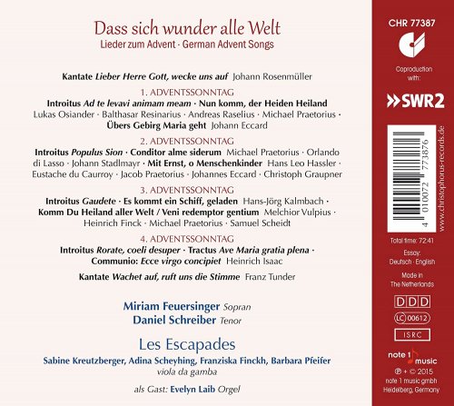 Miriam Feuersinger, Daniel Schreiber, Les Escapades - Dass sich wunder alle Welt: German Advent Songs (2015)