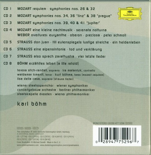 Karl Bohm - Early Mozart & Strauss (2005) [8CD Box Set]