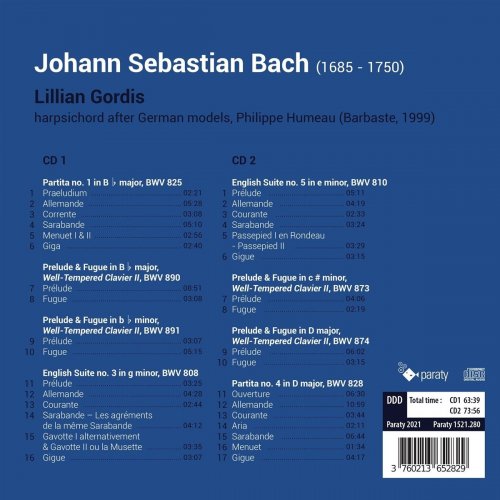 Lillian Gordis - Lillian Gordis Plays Bach (2022) [Hi-Res]