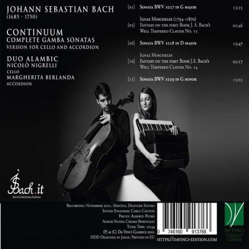 Duo Alambic - Bach: Continuum, Complete Gamba Sonatas (Version for Cello and Accordion) (2022)