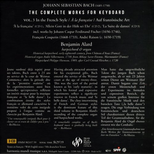 Benjamin Alard - J.S.Bach: Complete Works for Keyboard Vol.3 'In the French Style' (2020)