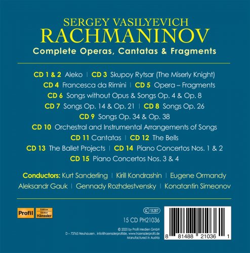 Rachmaninoff: Complete Operas, Cantatas & Fragments (2022)