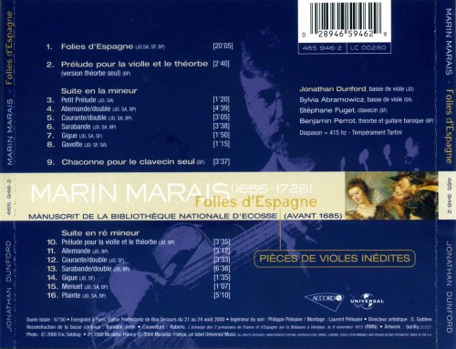 Jonathan Dunford - Marais: Folies d'Espagne (2000)