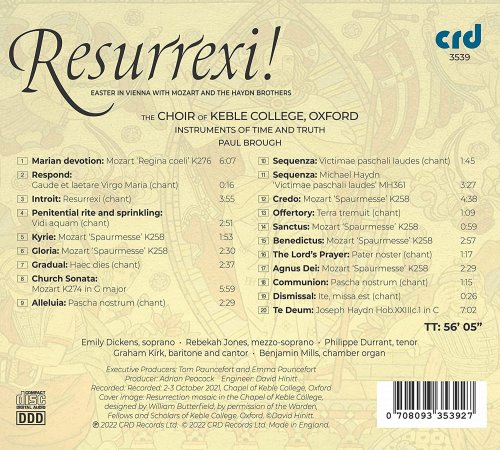 Choir of Keble College Oxford, Instruments of Time and Truth, Paul Brough - Resurrexi!: Easter in Vienna with Mozart & the Haydn Brothers (2022) [Hi-Res]